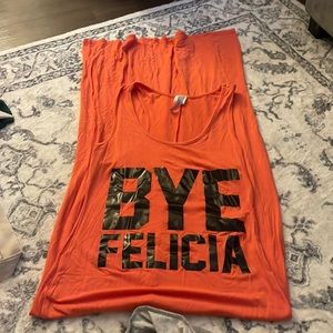 Bye Felicia orange and black maxi dress